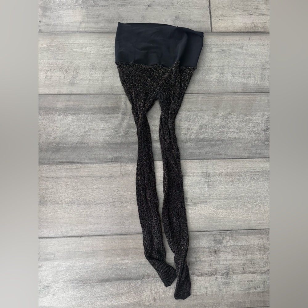 Nwt Commando Dig Free Luxury Legwear. Size Medium. Black With Gold Lurex. View 5